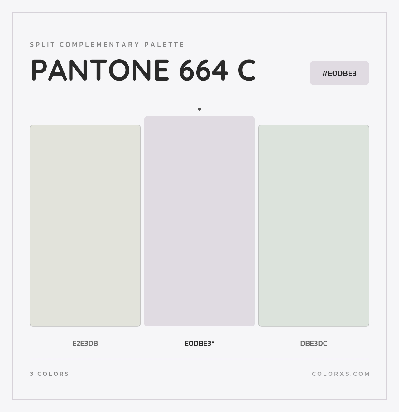 PANTONE 664 C - Split-Complementary Color Palette