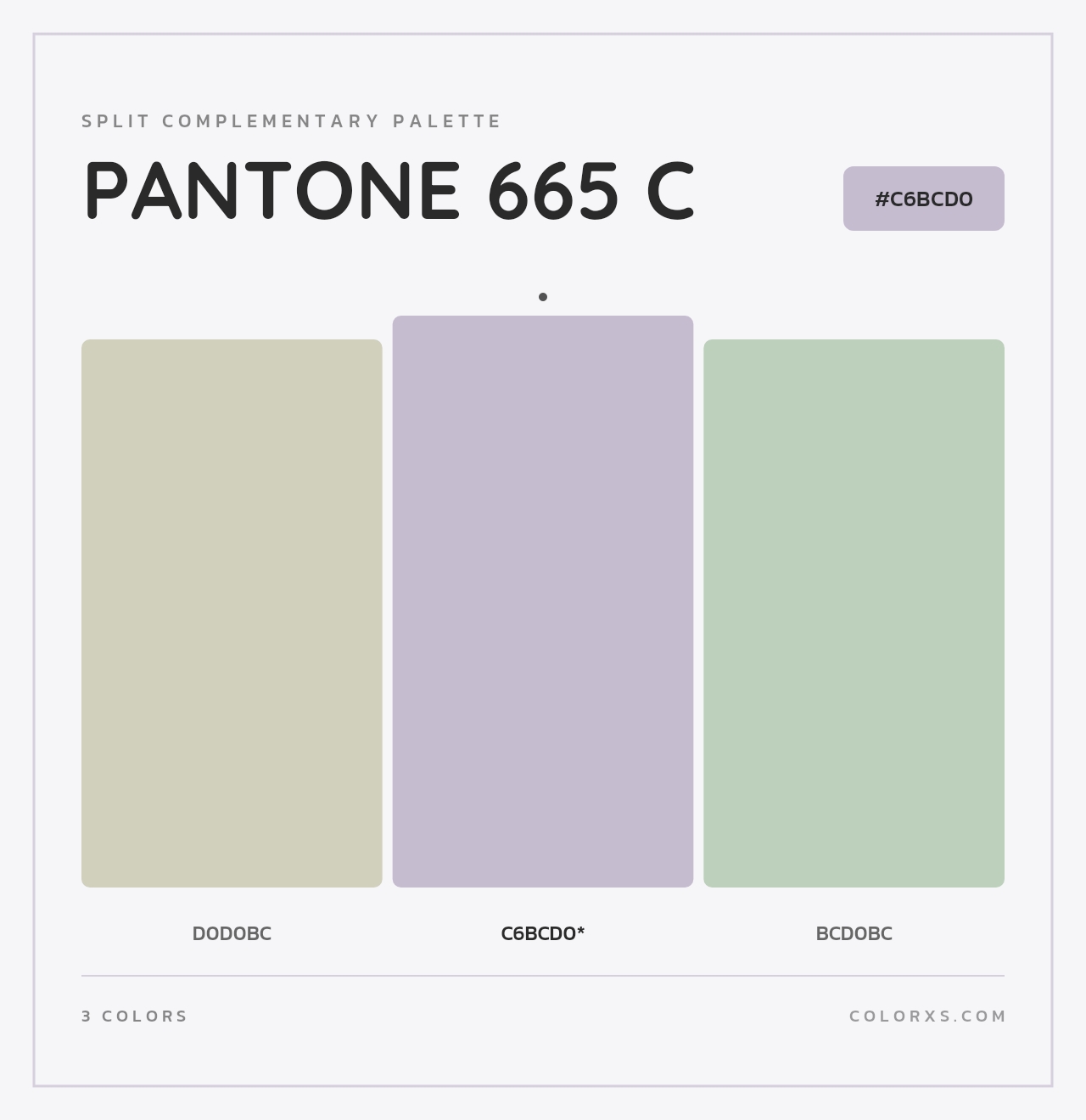 PANTONE 665 C - Split-Complementary Color Palette