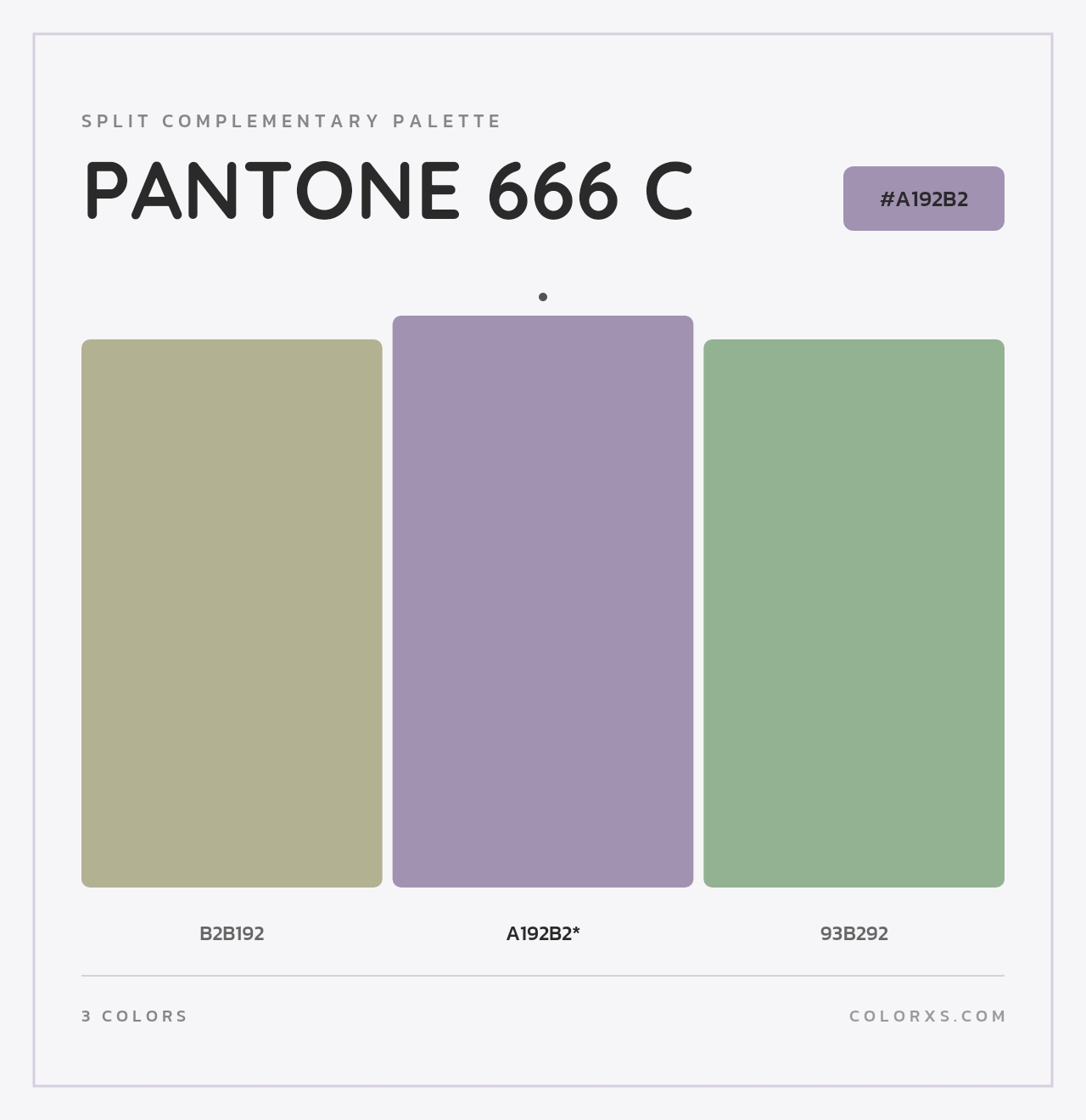 PANTONE 666 C - Split-Complementary Color Palette