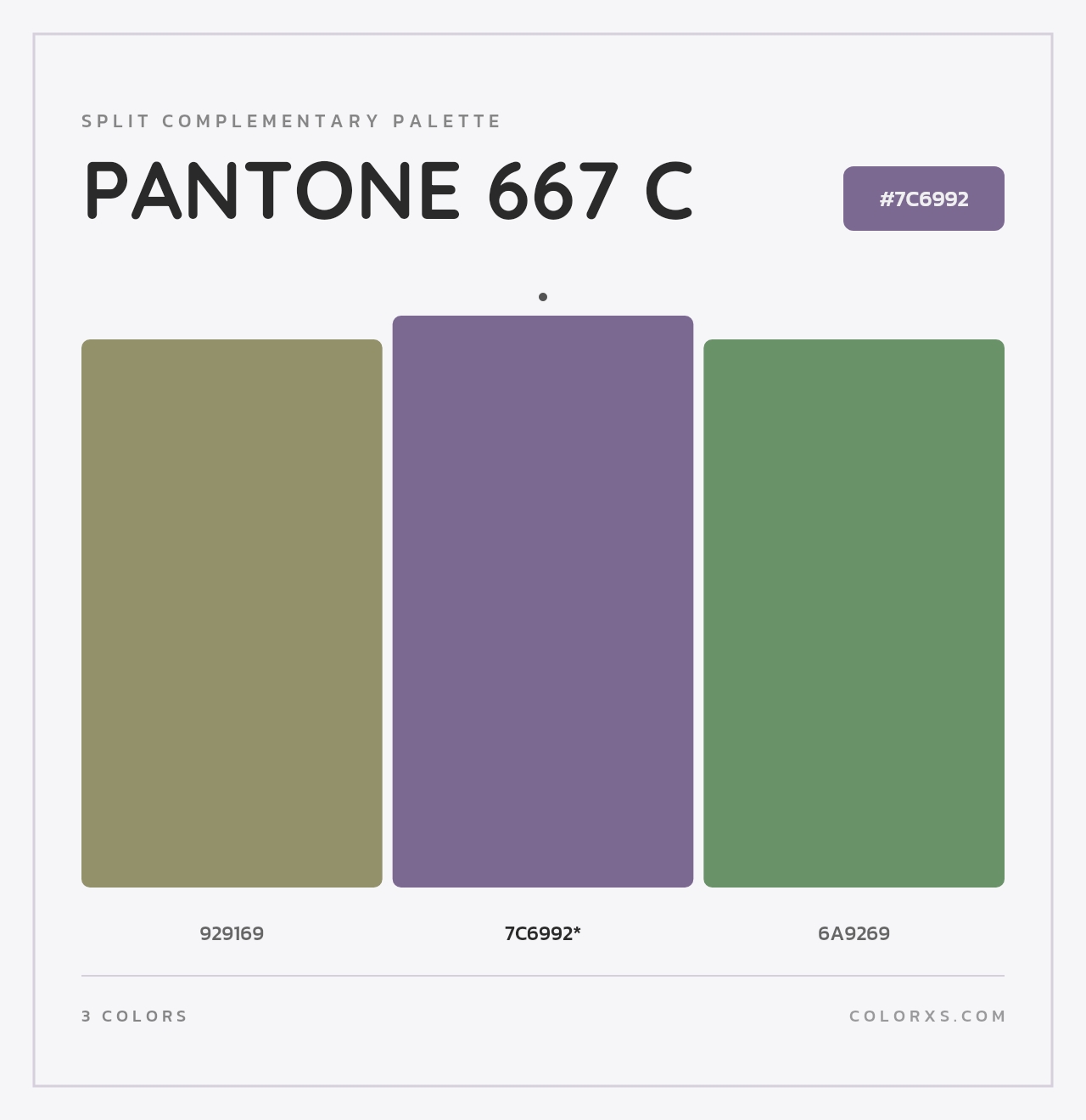 PANTONE 667 C - Split-Complementary Color Palette