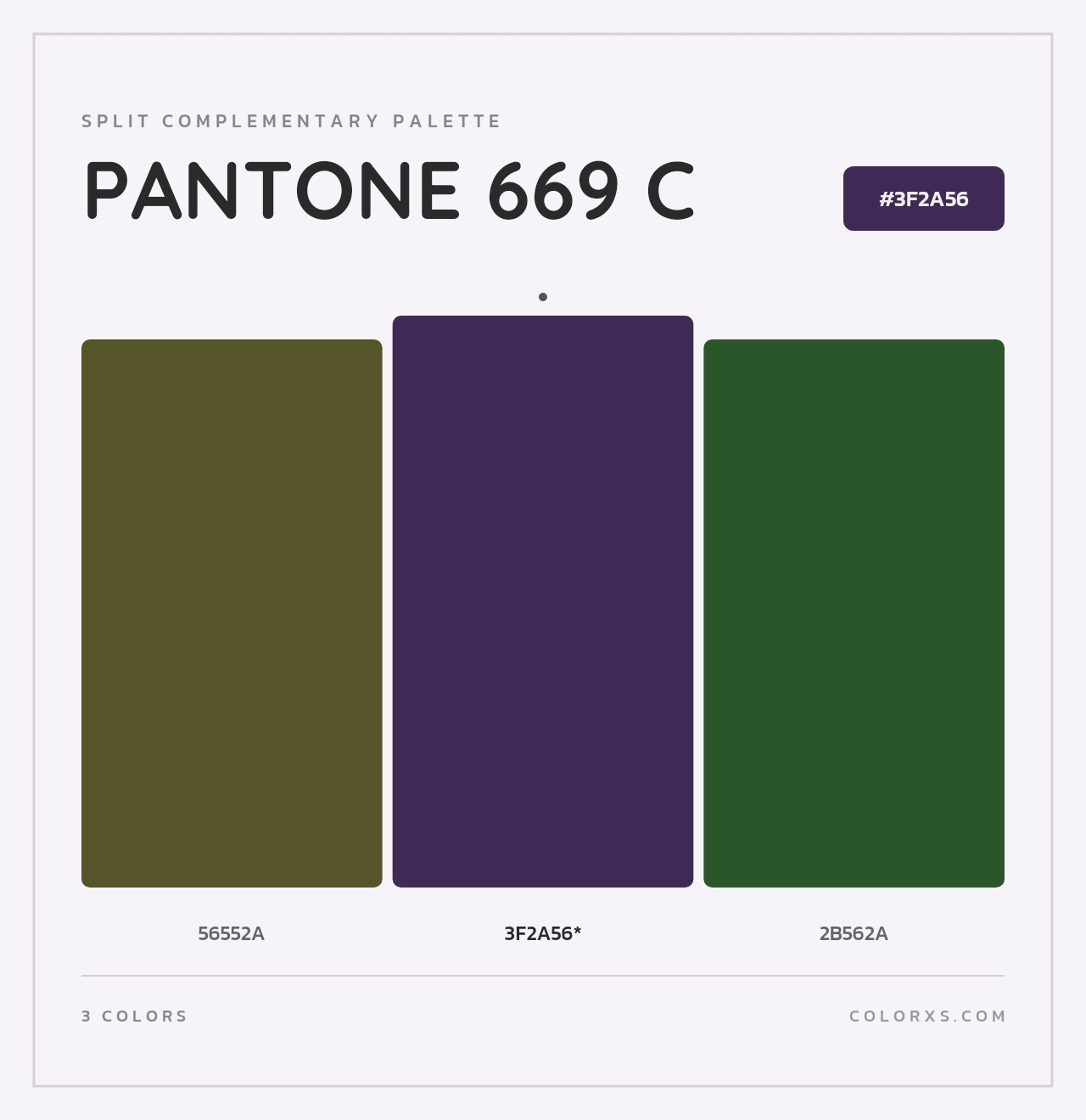 PANTONE 669 C - Split-Complementary Color Palette