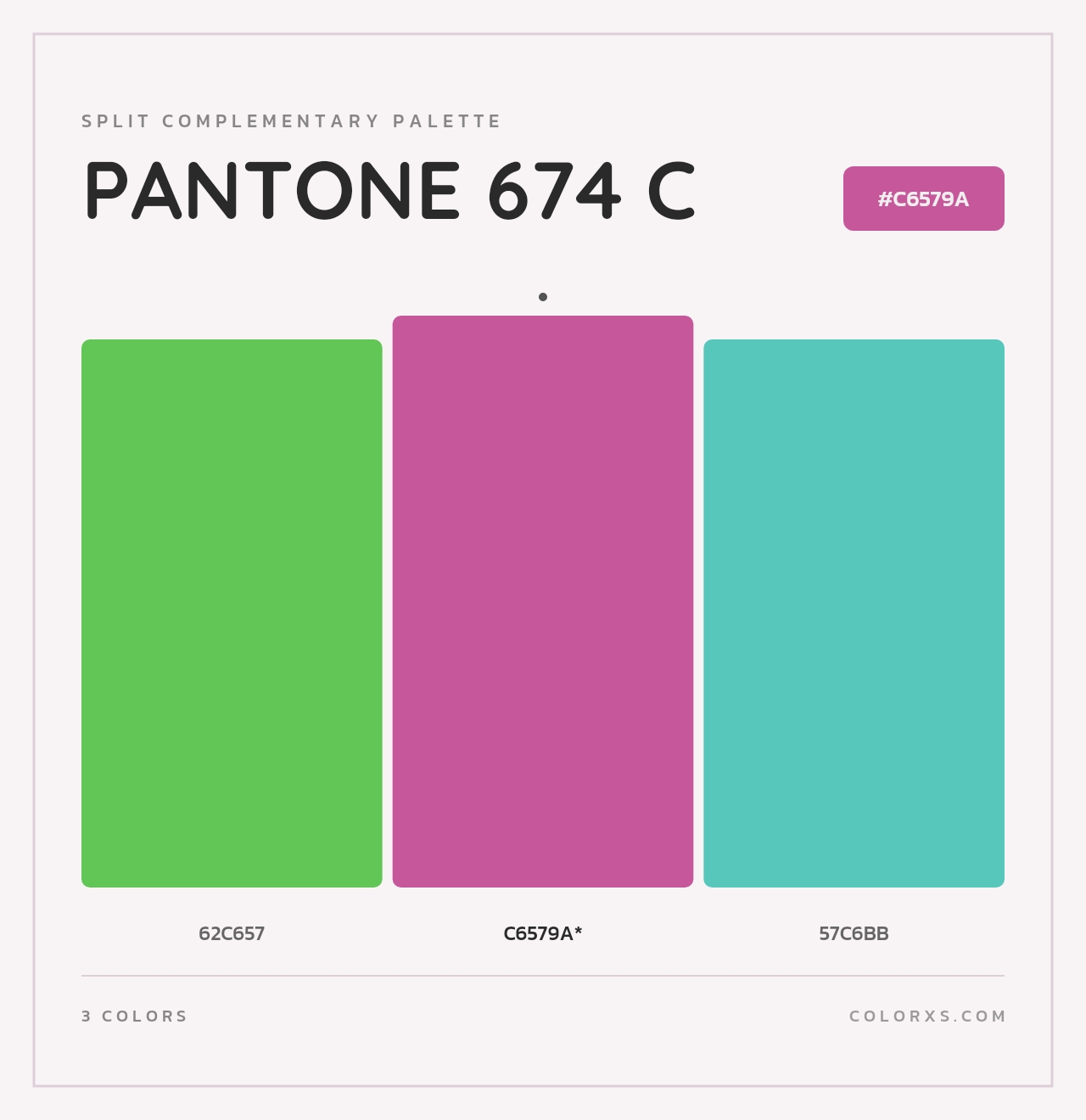 PANTONE 674 C - Split-Complementary Color Palette