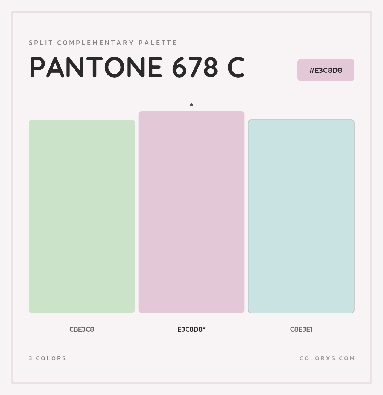 PANTONE 678 C - Split-Complementary Color Palette
