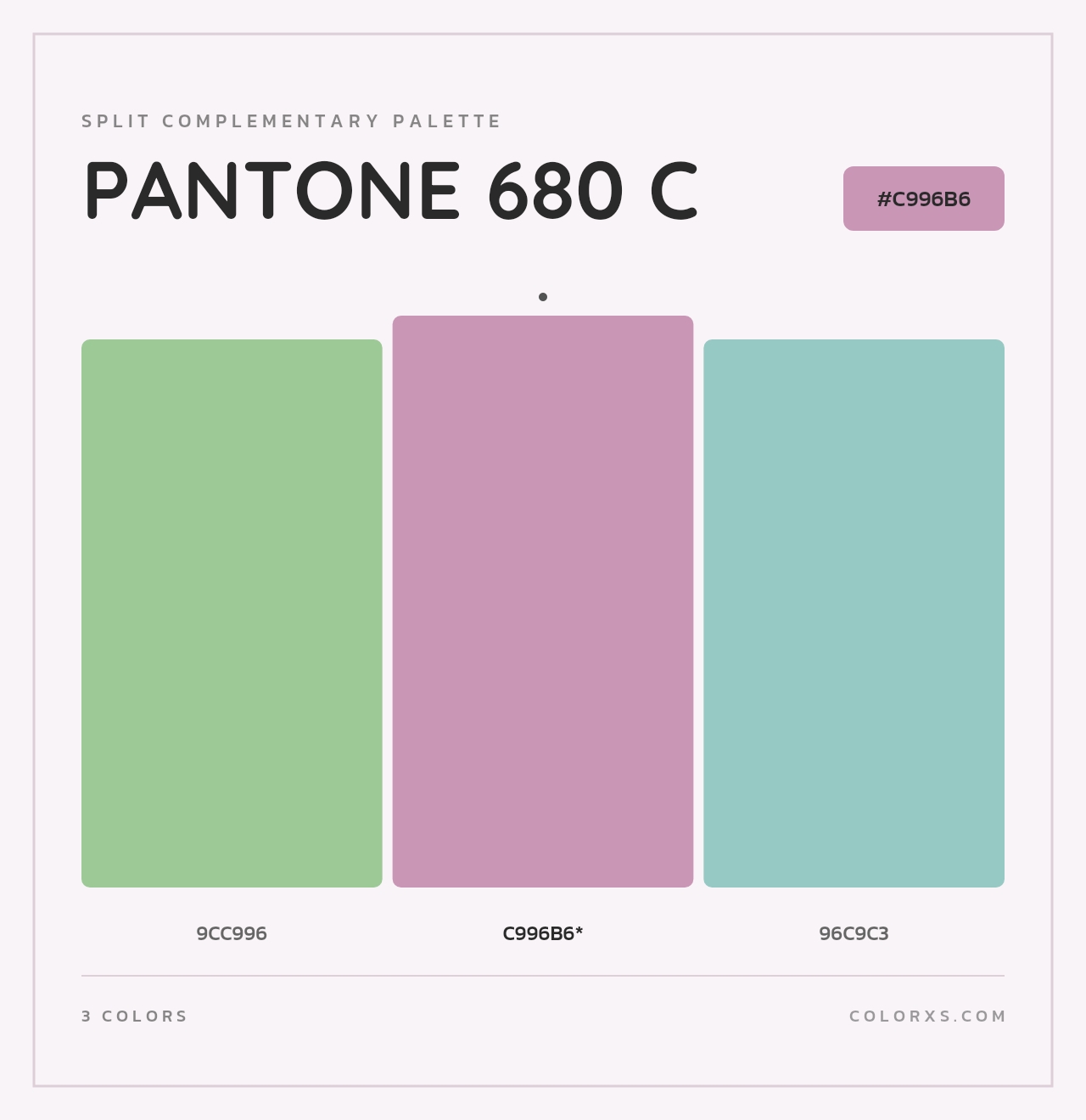 PANTONE 680 C - Split-Complementary Color Palette