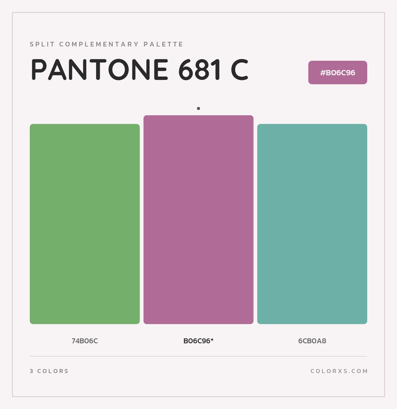 PANTONE 681 C - Split-Complementary Color Palette