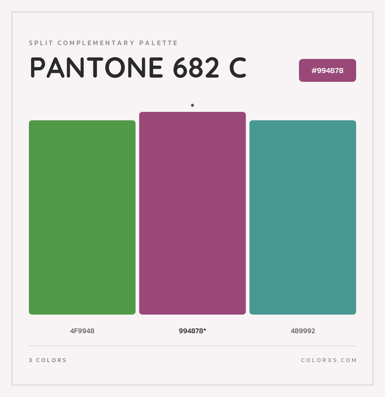 PANTONE 682 C - Split-Complementary Color Palette