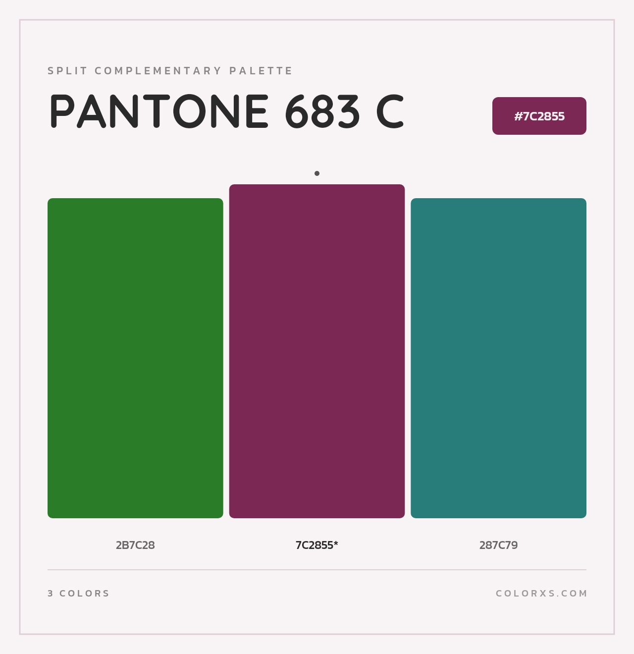 PANTONE 683 C - Split-Complementary Color Palette