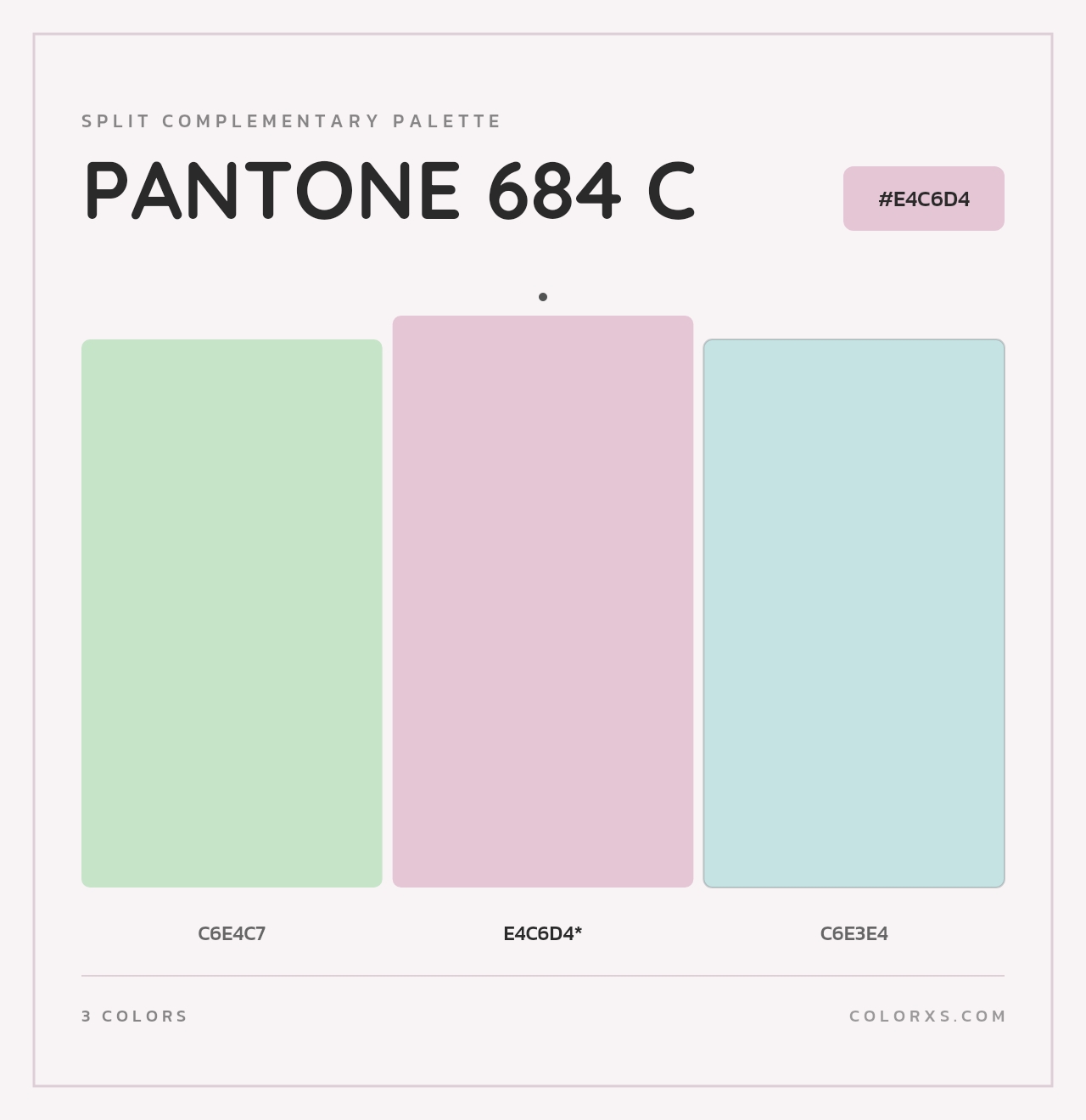 PANTONE 684 C - Split-Complementary Color Palette