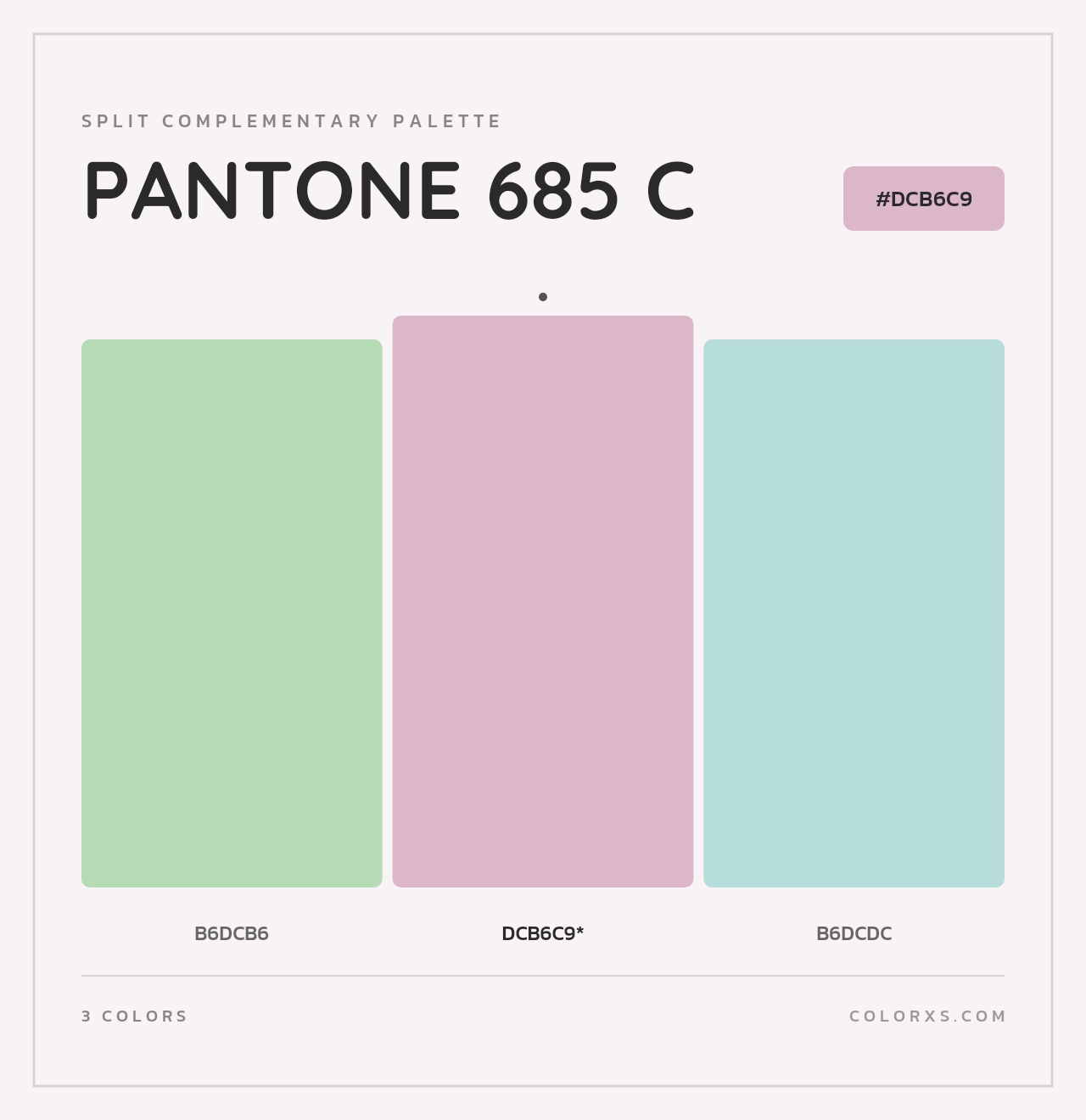 PANTONE 685 C - Split-Complementary Color Palette