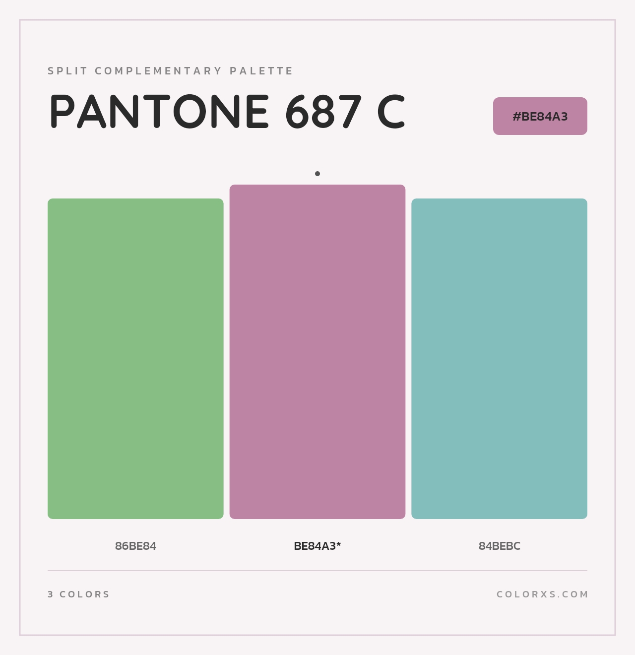 PANTONE 687 C - Split-Complementary Color Palette