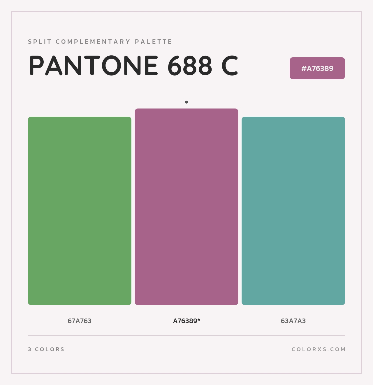 PANTONE 688 C - Split-Complementary Color Palette