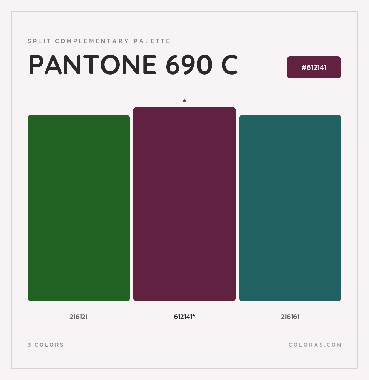 PANTONE 690 C - Split-Complementary Color Palette