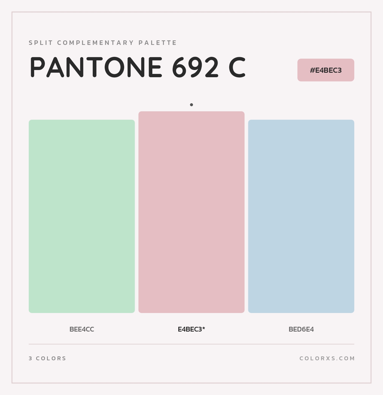 PANTONE 692 C - Split-Complementary Color Palette