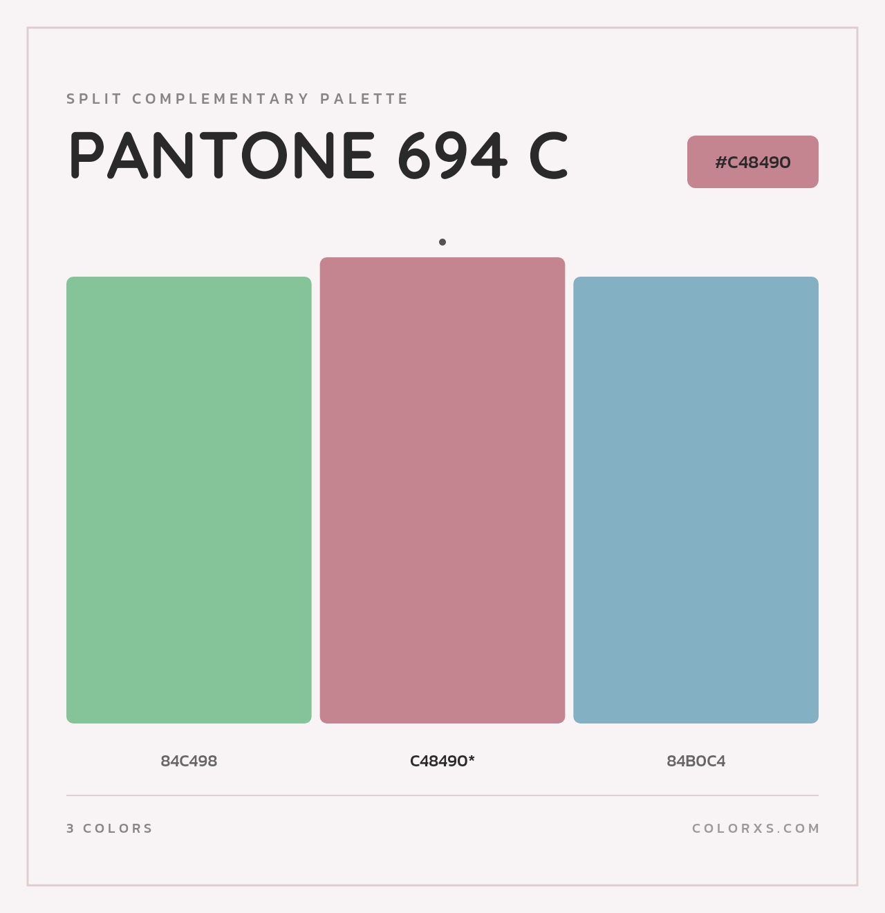 PANTONE 694 C - Split-Complementary Color Palette