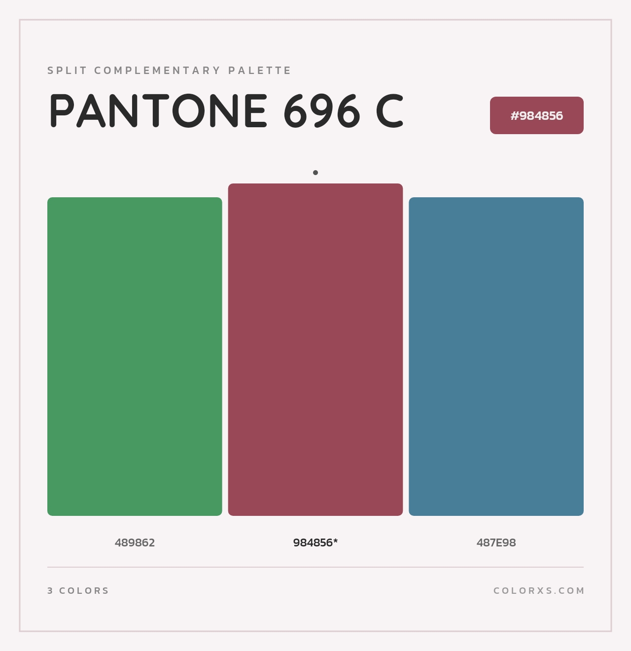 PANTONE 696 C - Split-Complementary Color Palette