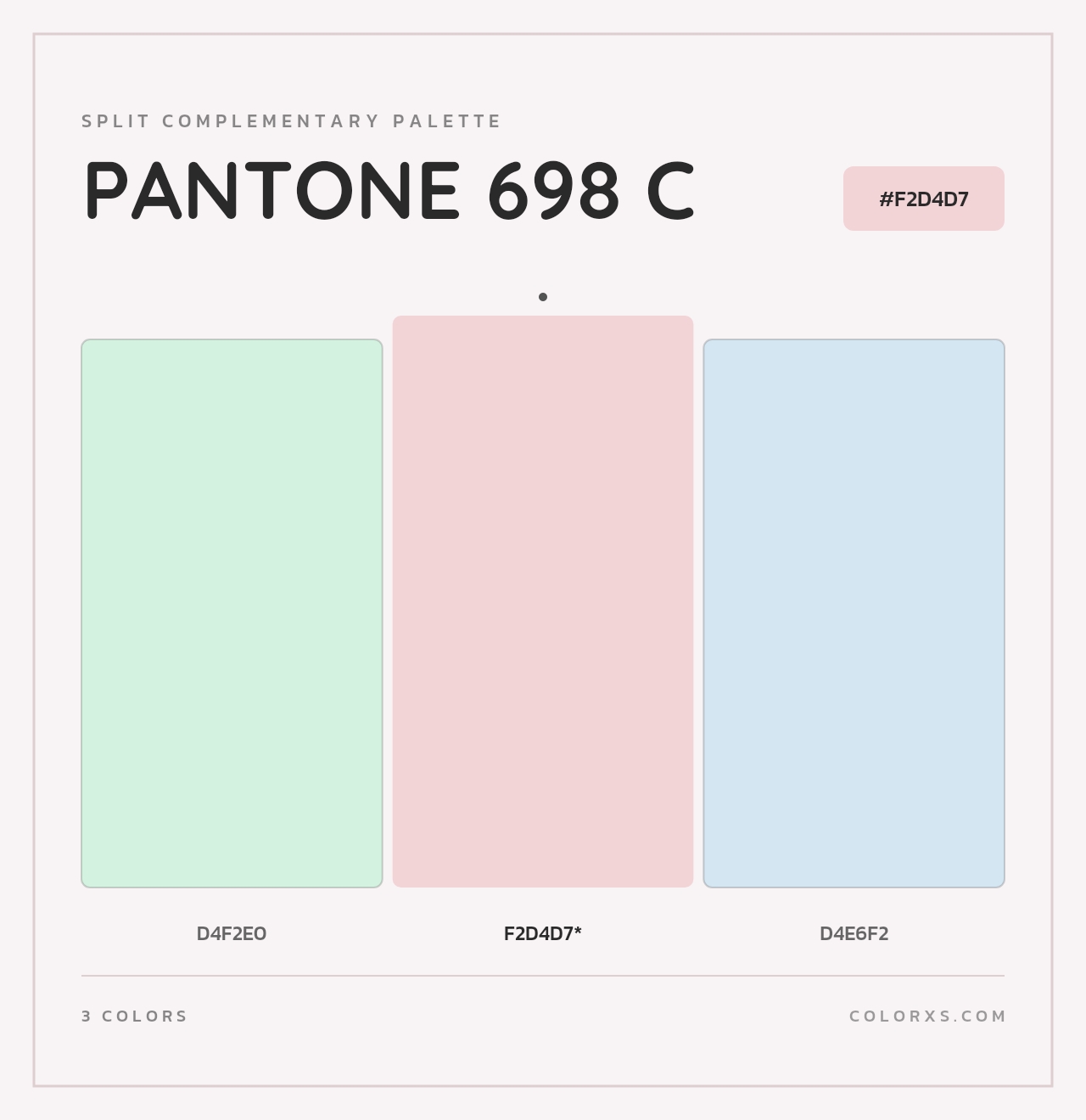 PANTONE 698 C - Split-Complementary Color Palette
