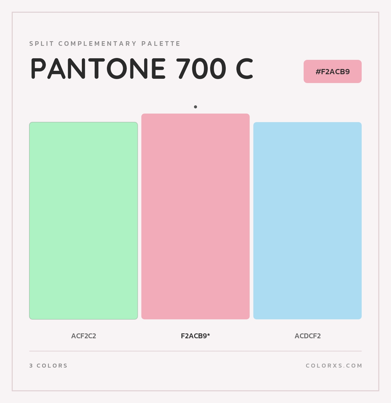 PANTONE 700 C - Split-Complementary Color Palette