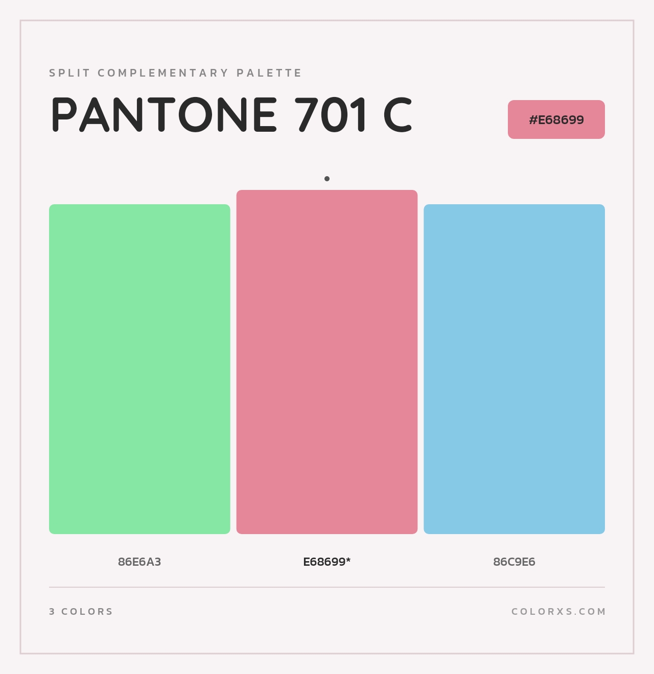 PANTONE 701 C - Split-Complementary Color Palette