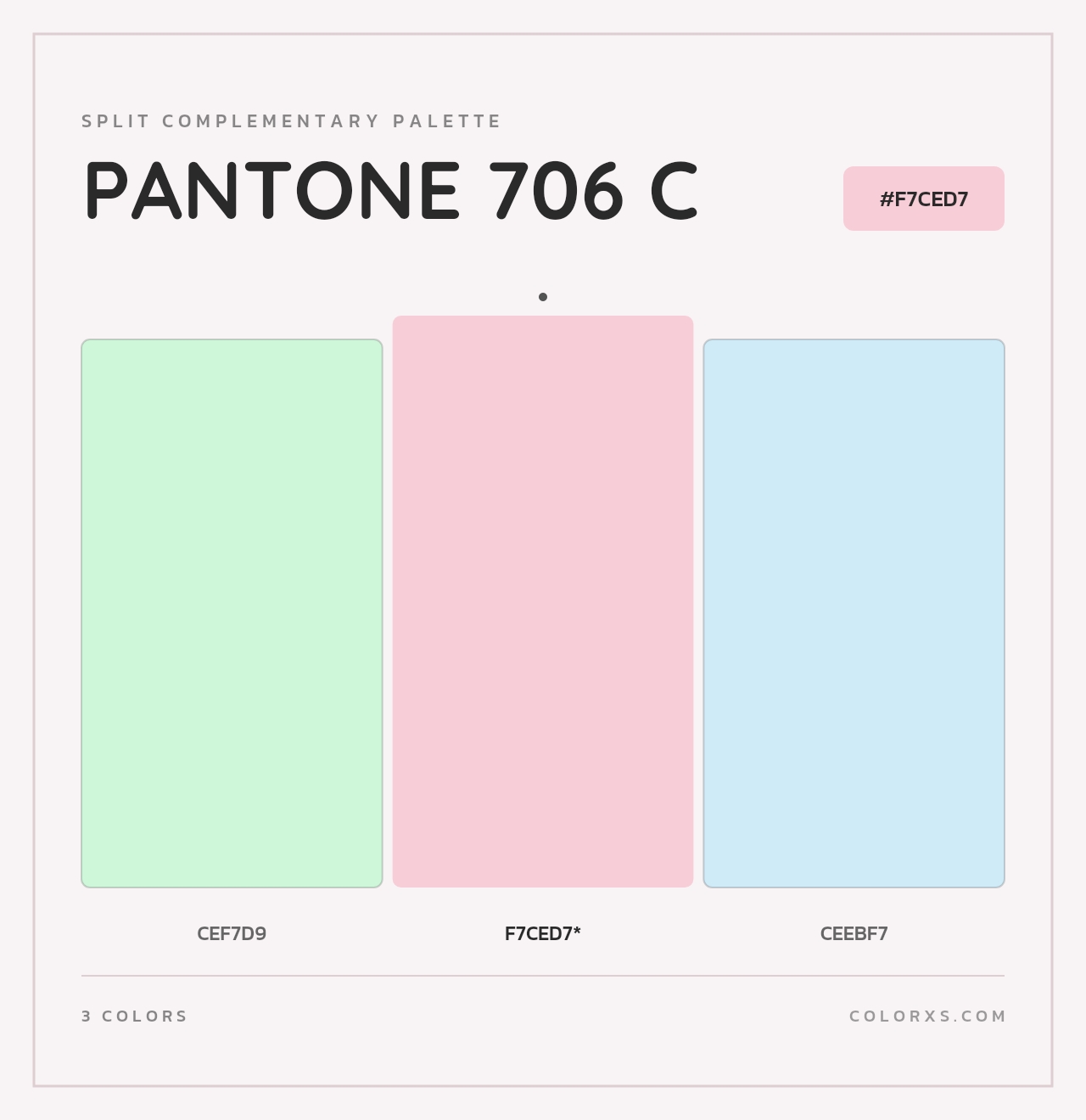 PANTONE 706 C - Split-Complementary Color Palette