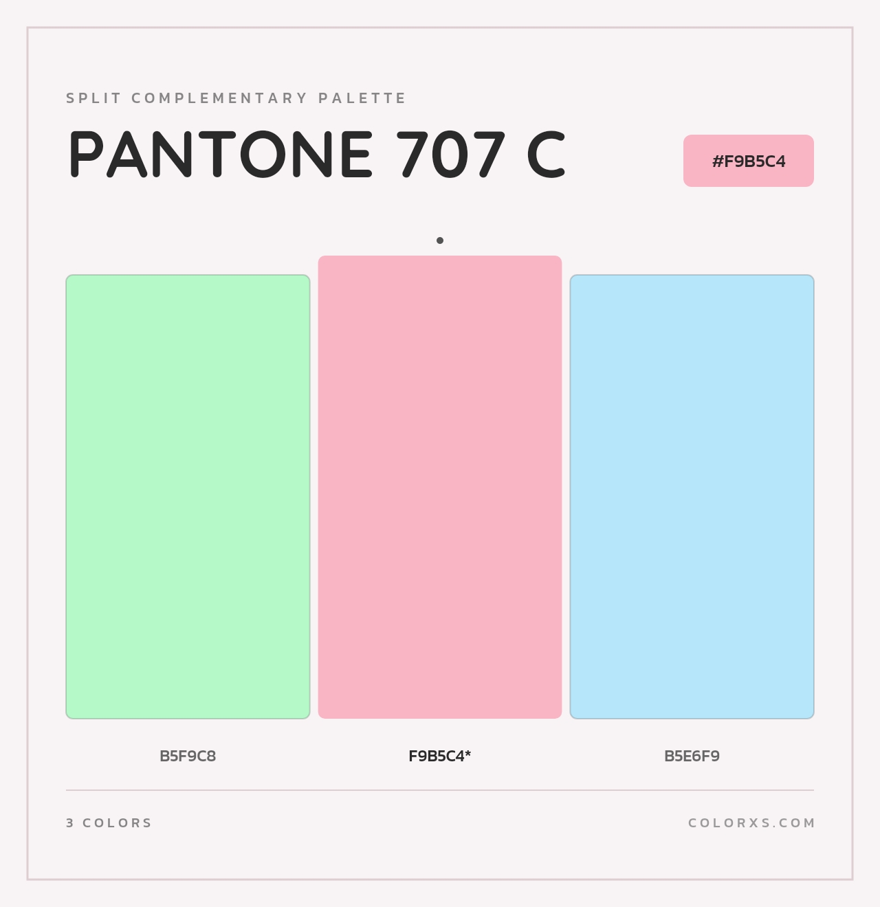 PANTONE 707 C - Split-Complementary Color Palette