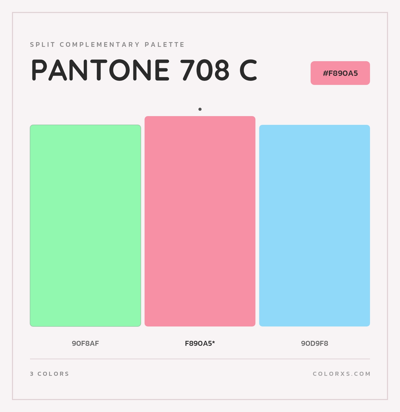PANTONE 708 C - Split-Complementary Color Palette
