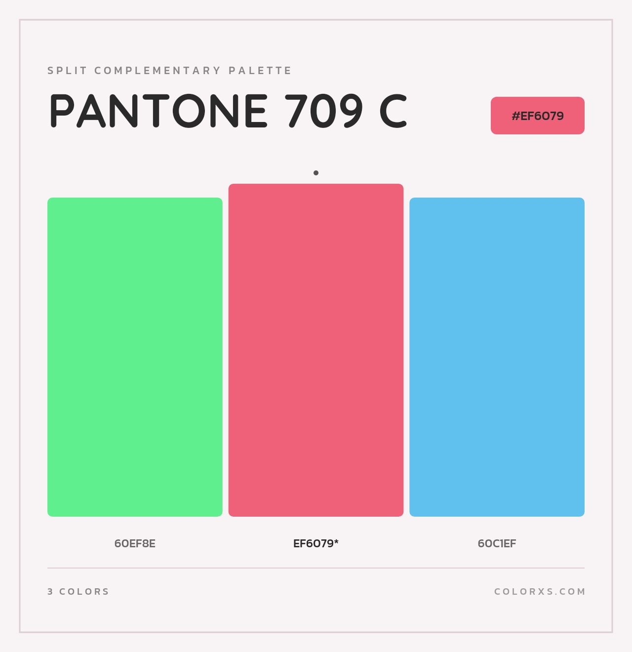 PANTONE 709 C - Split-Complementary Color Palette