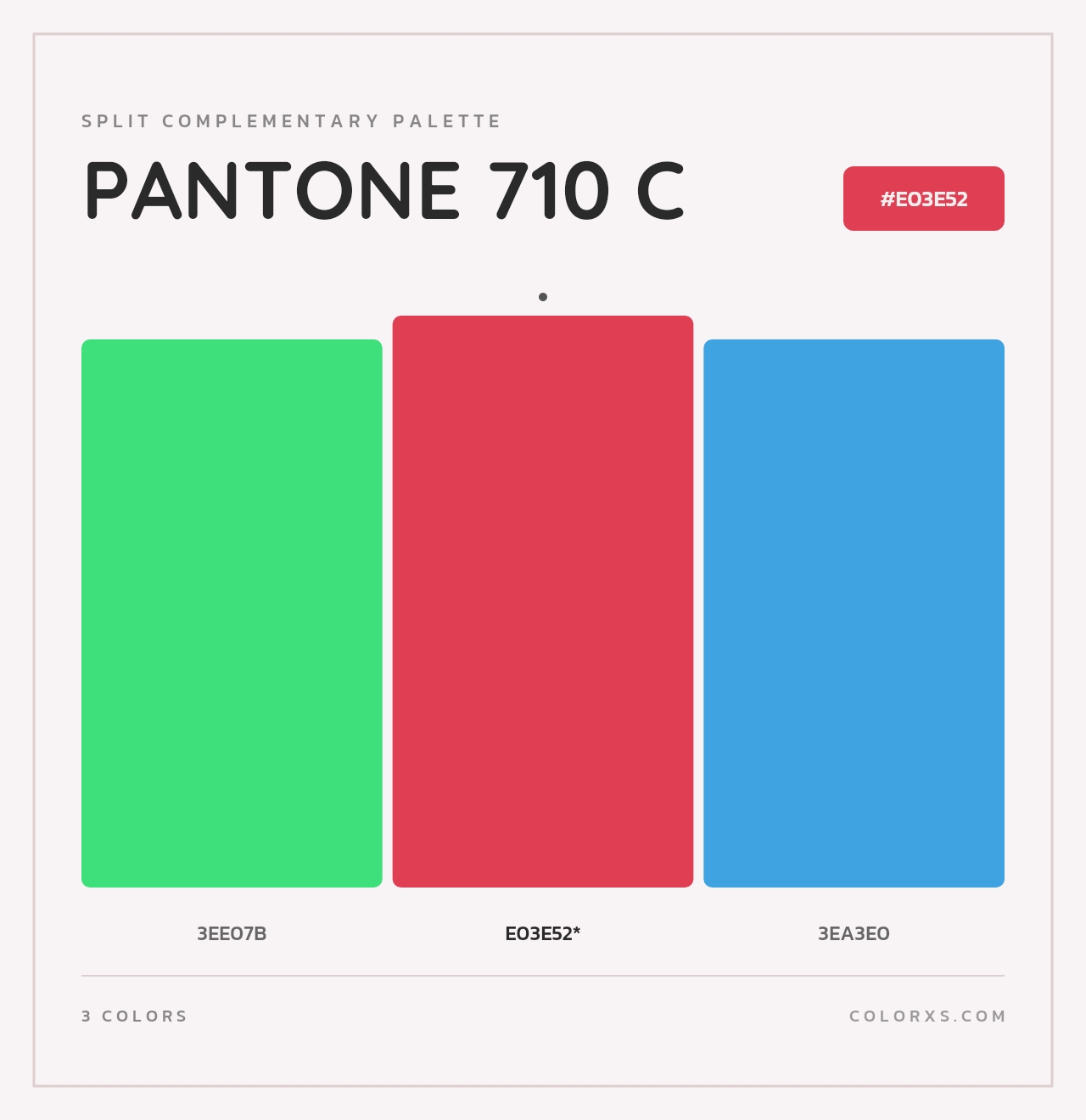 PANTONE 710 C - Split-Complementary Color Palette