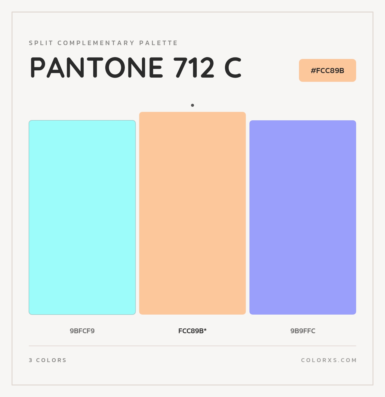 PANTONE 712 C - Split-Complementary Color Palette