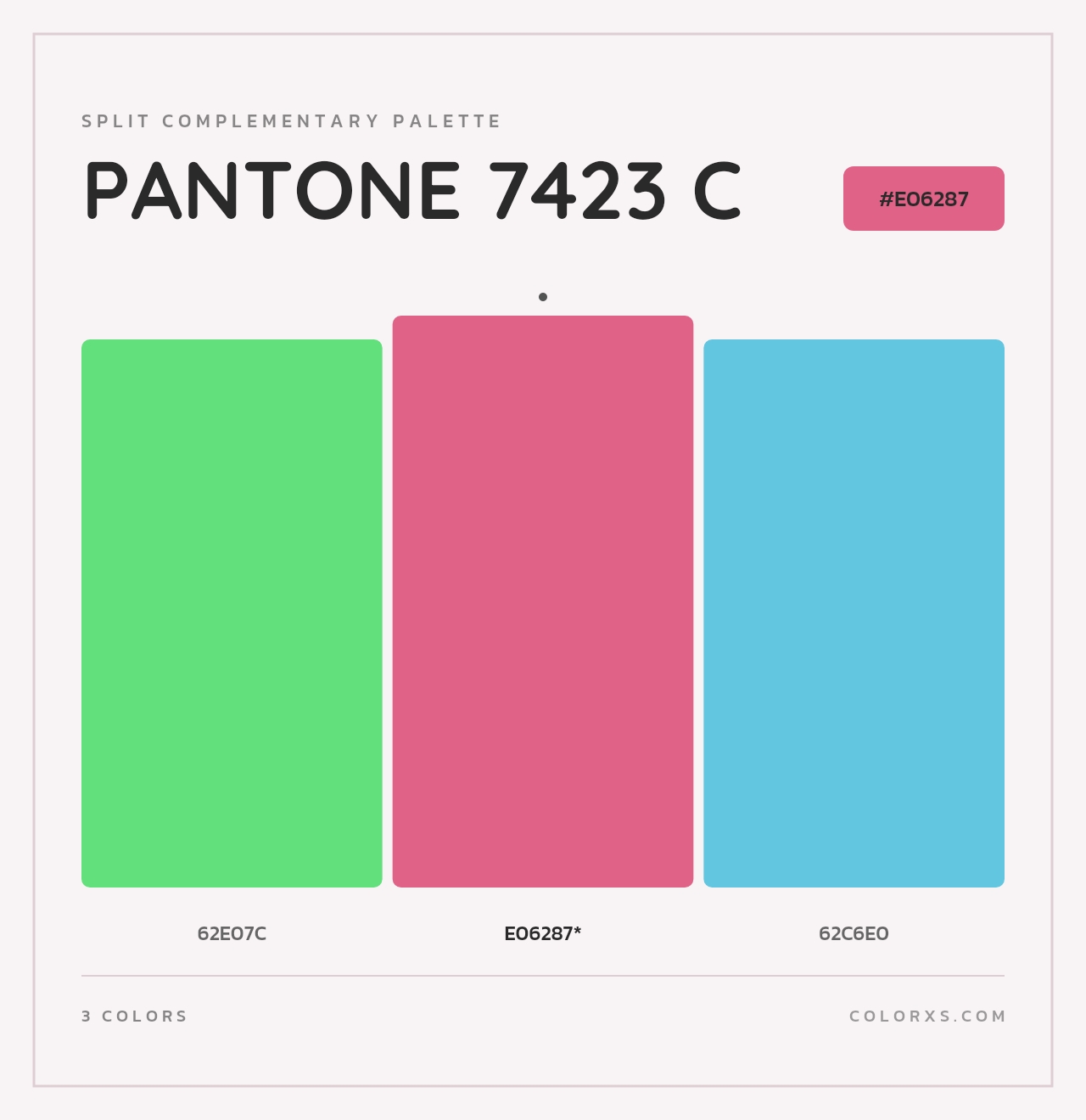 PANTONE 7423 C - Split-Complementary Color Palette