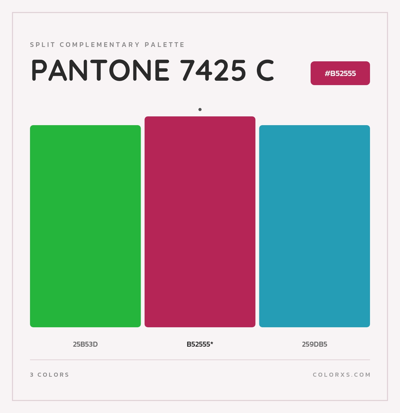 PANTONE 7425 C - Split-Complementary Color Palette