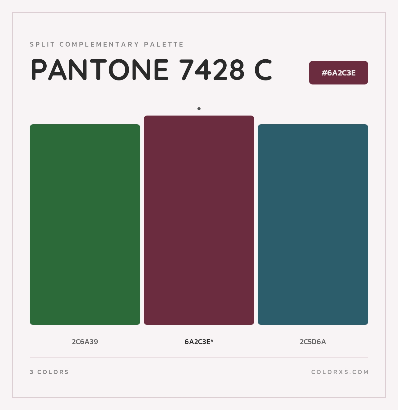 PANTONE 7428 C - Split-Complementary Color Palette