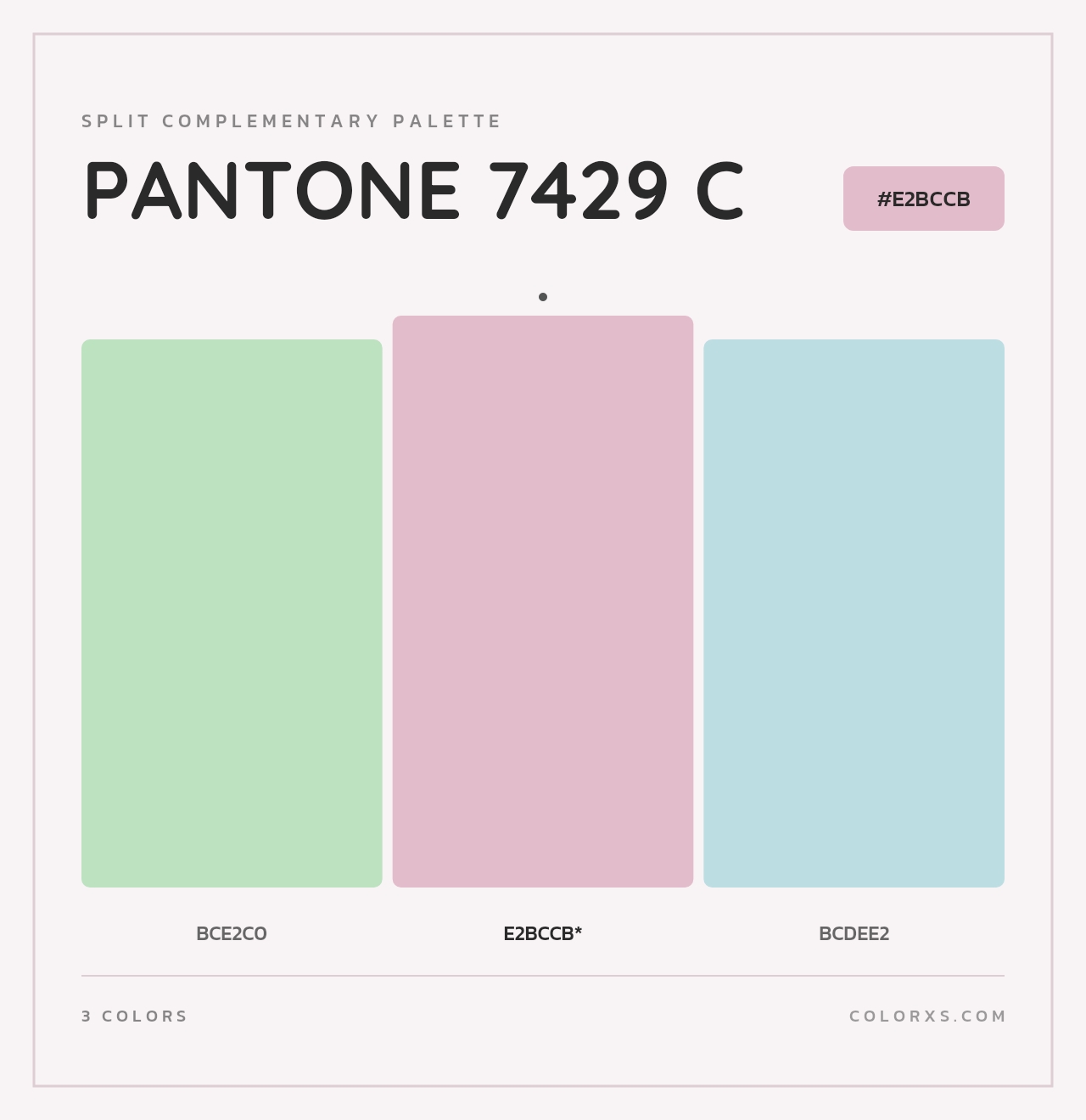 PANTONE 7429 C - Split-Complementary Color Palette