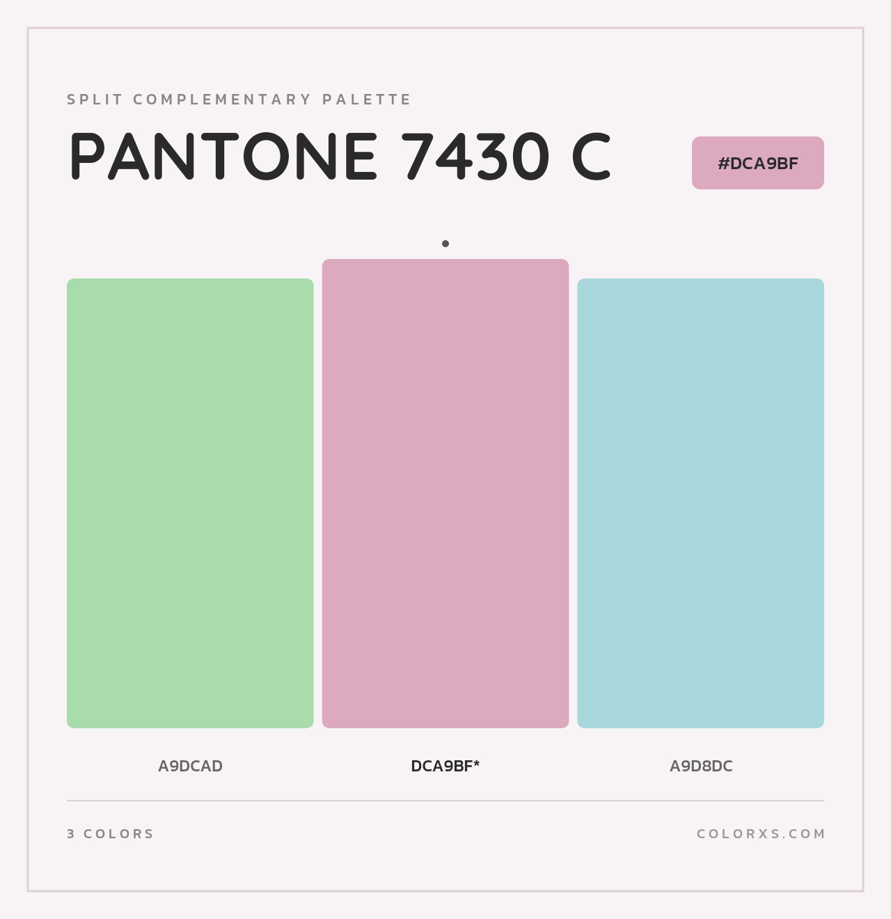 PANTONE 7430 C - Split-Complementary Color Palette