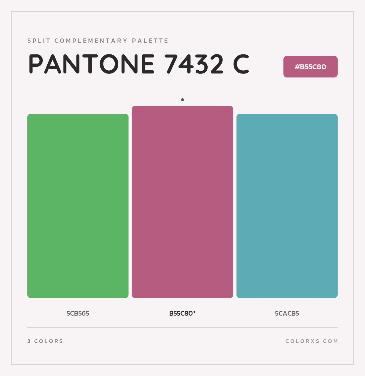 PANTONE 7432 C - Split-Complementary Color Palette