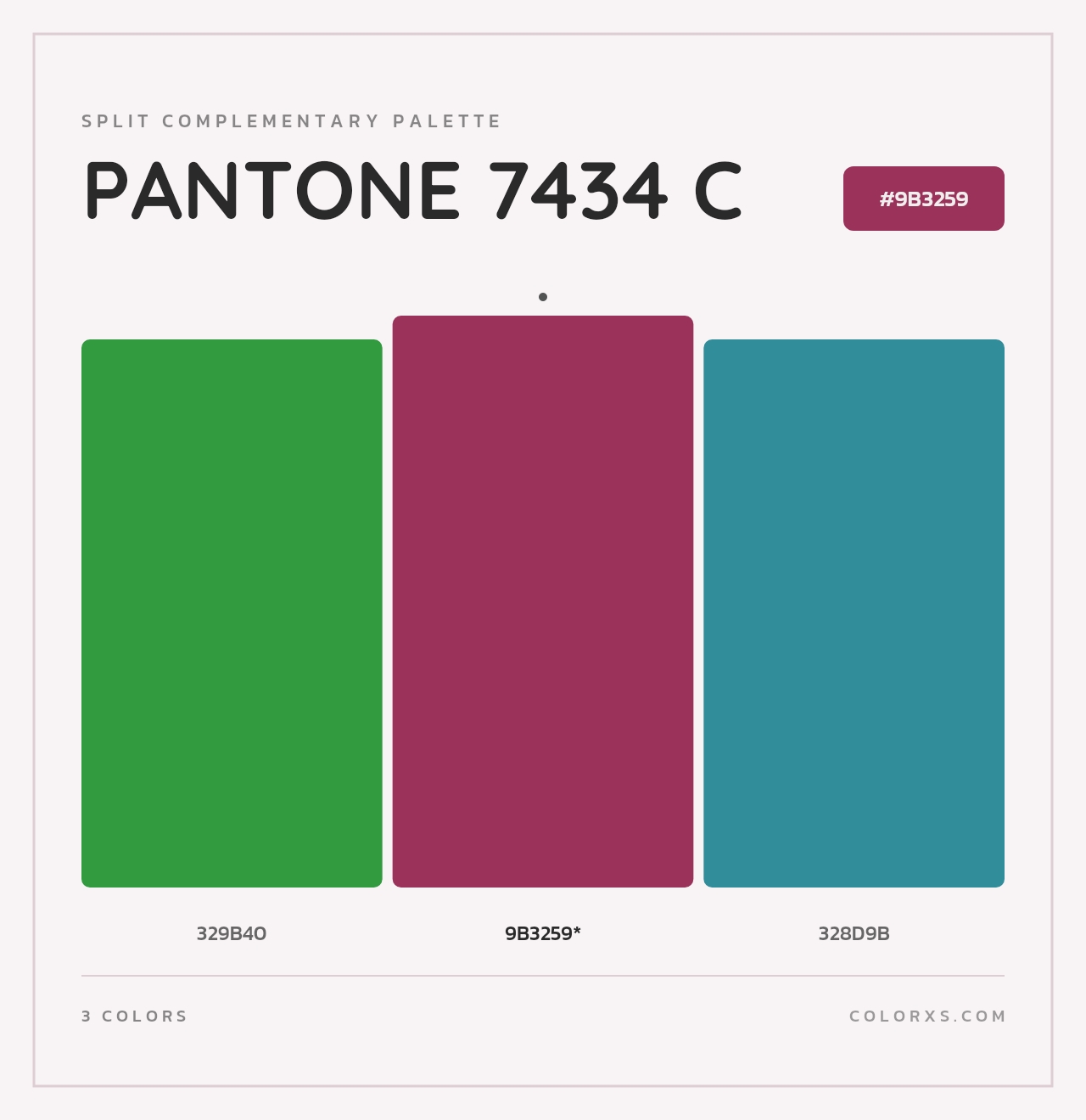 PANTONE 7434 C - Split-Complementary Color Palette