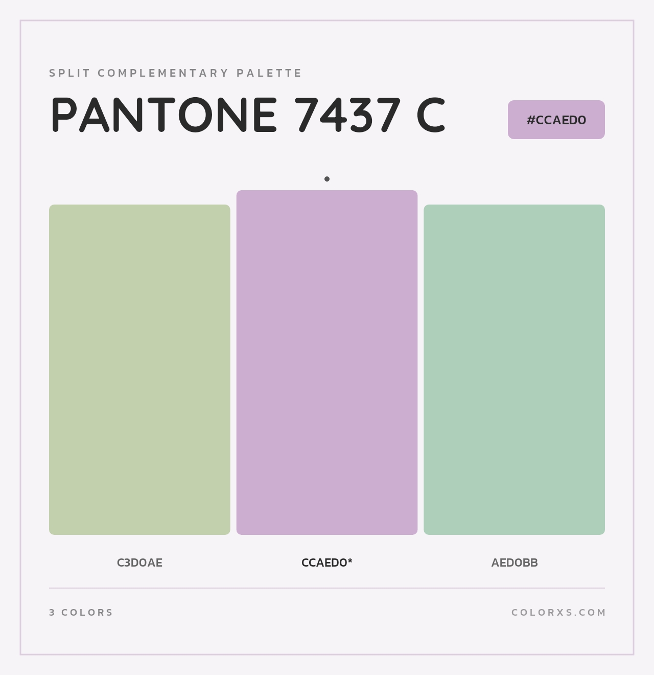 PANTONE 7437 C - Split-Complementary Color Palette