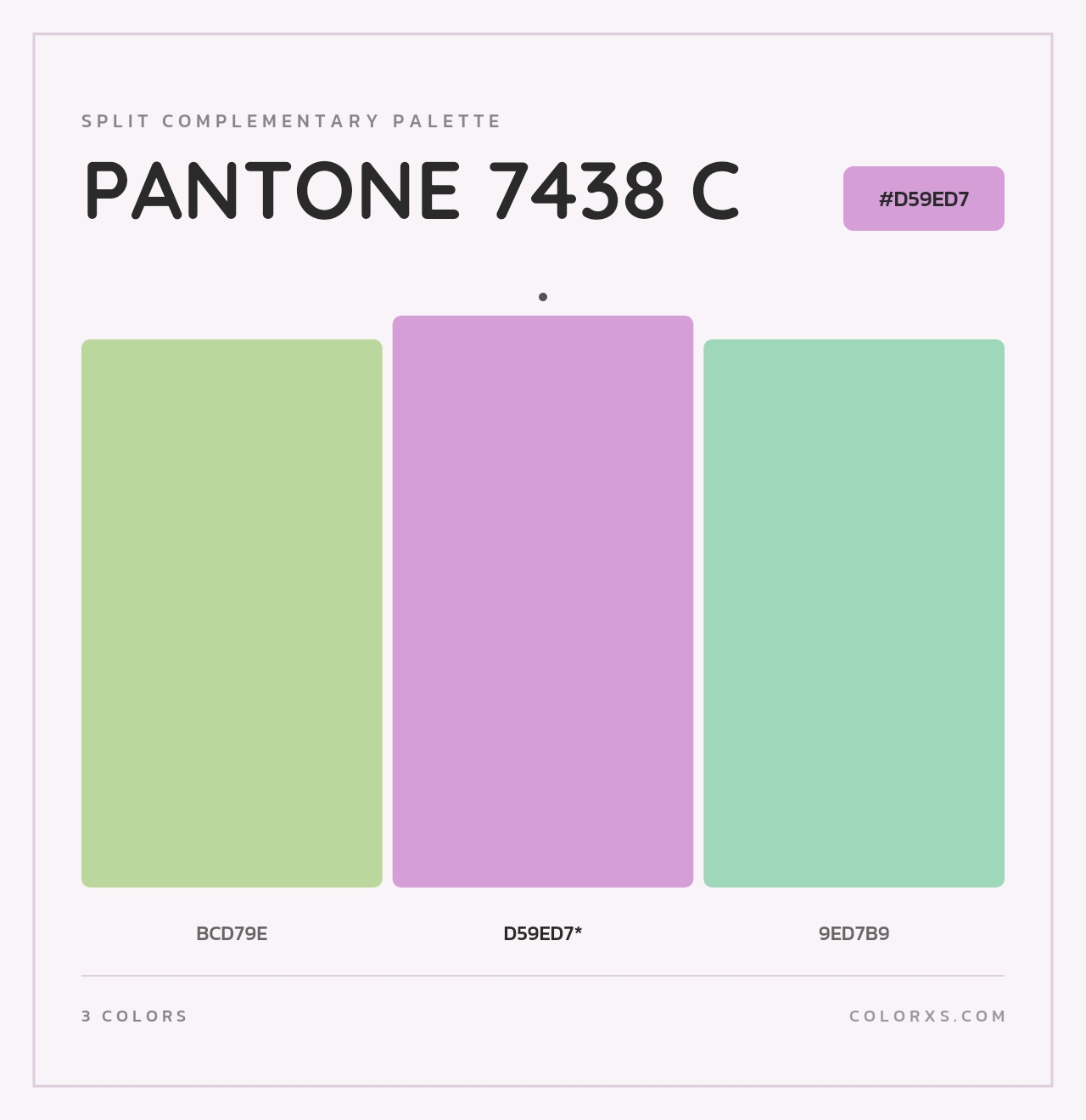 PANTONE 7438 C - Split-Complementary Color Palette