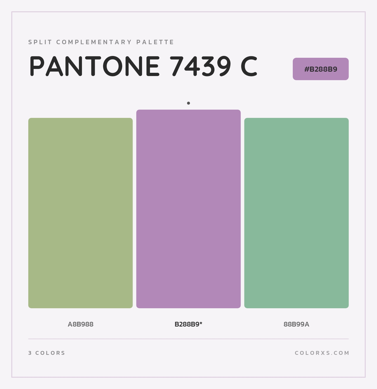 PANTONE 7439 C - Split-Complementary Color Palette