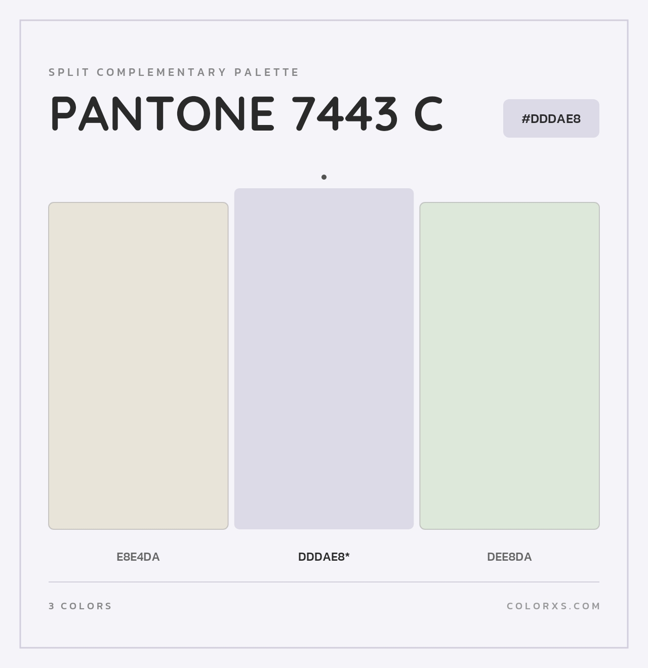 PANTONE 7443 C - Split-Complementary Color Palette