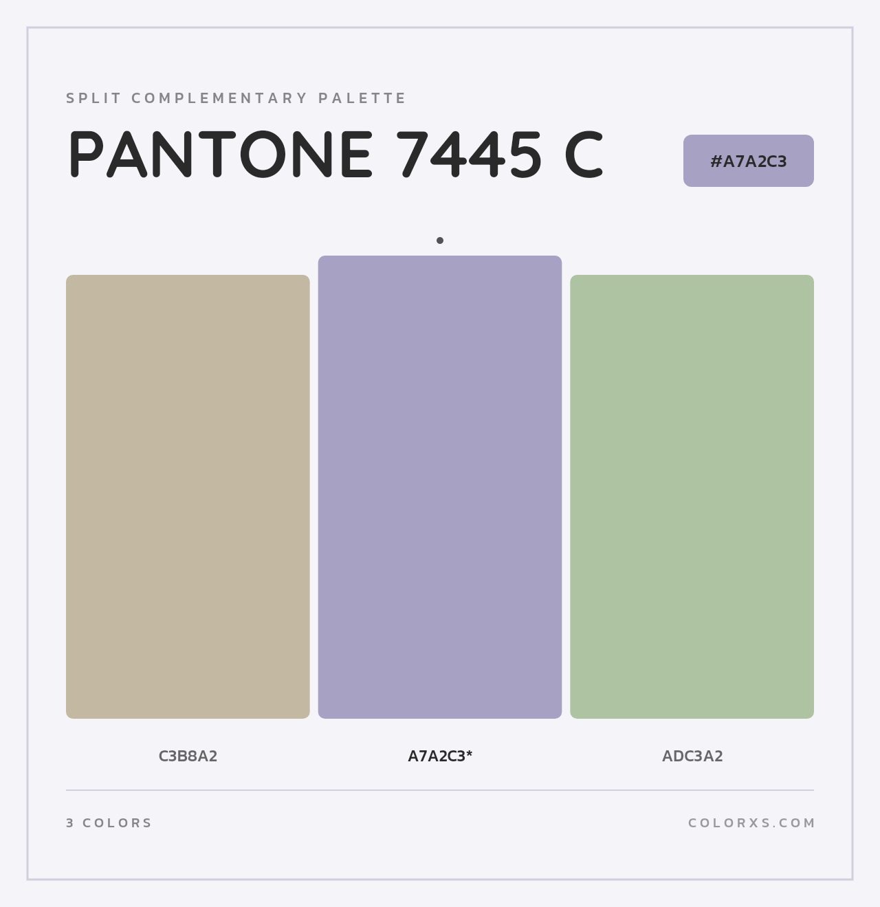 PANTONE 7445 C - Split-Complementary Color Palette