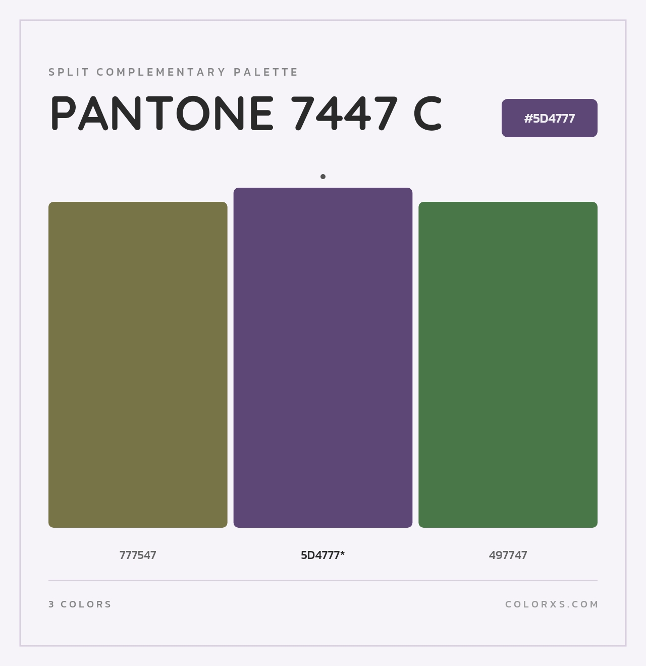 PANTONE 7447 C - Split-Complementary Color Palette