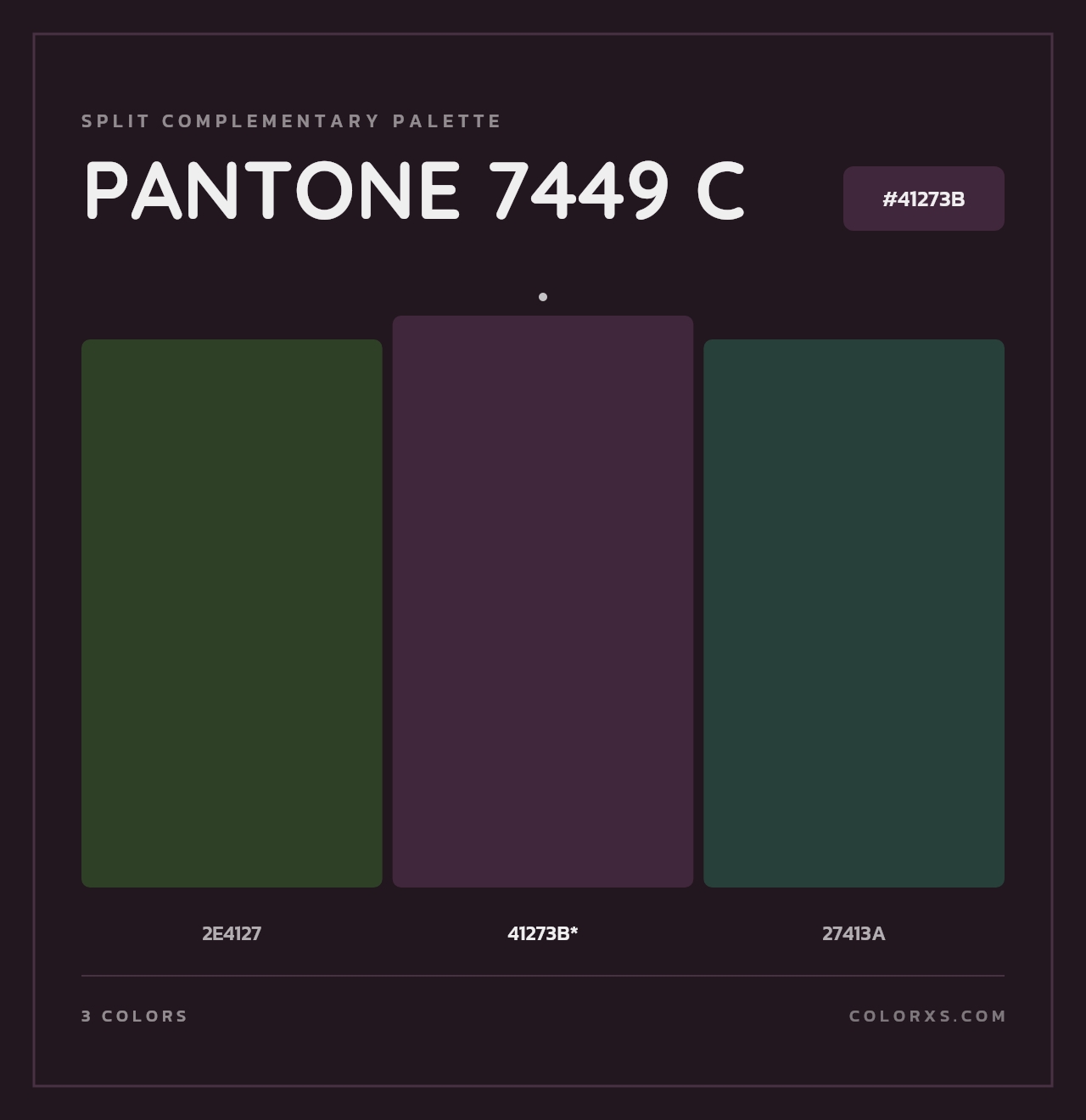 PANTONE 7449 C - Split-Complementary Color Palette