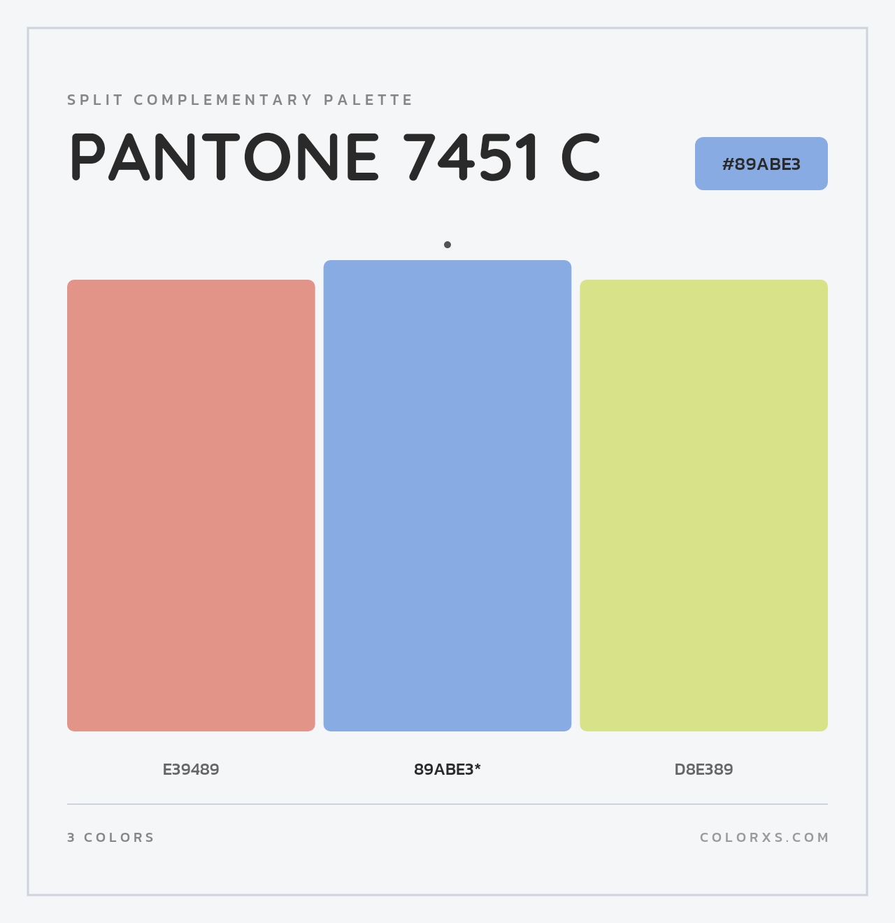 PANTONE 7451 C - Split-Complementary Color Palette