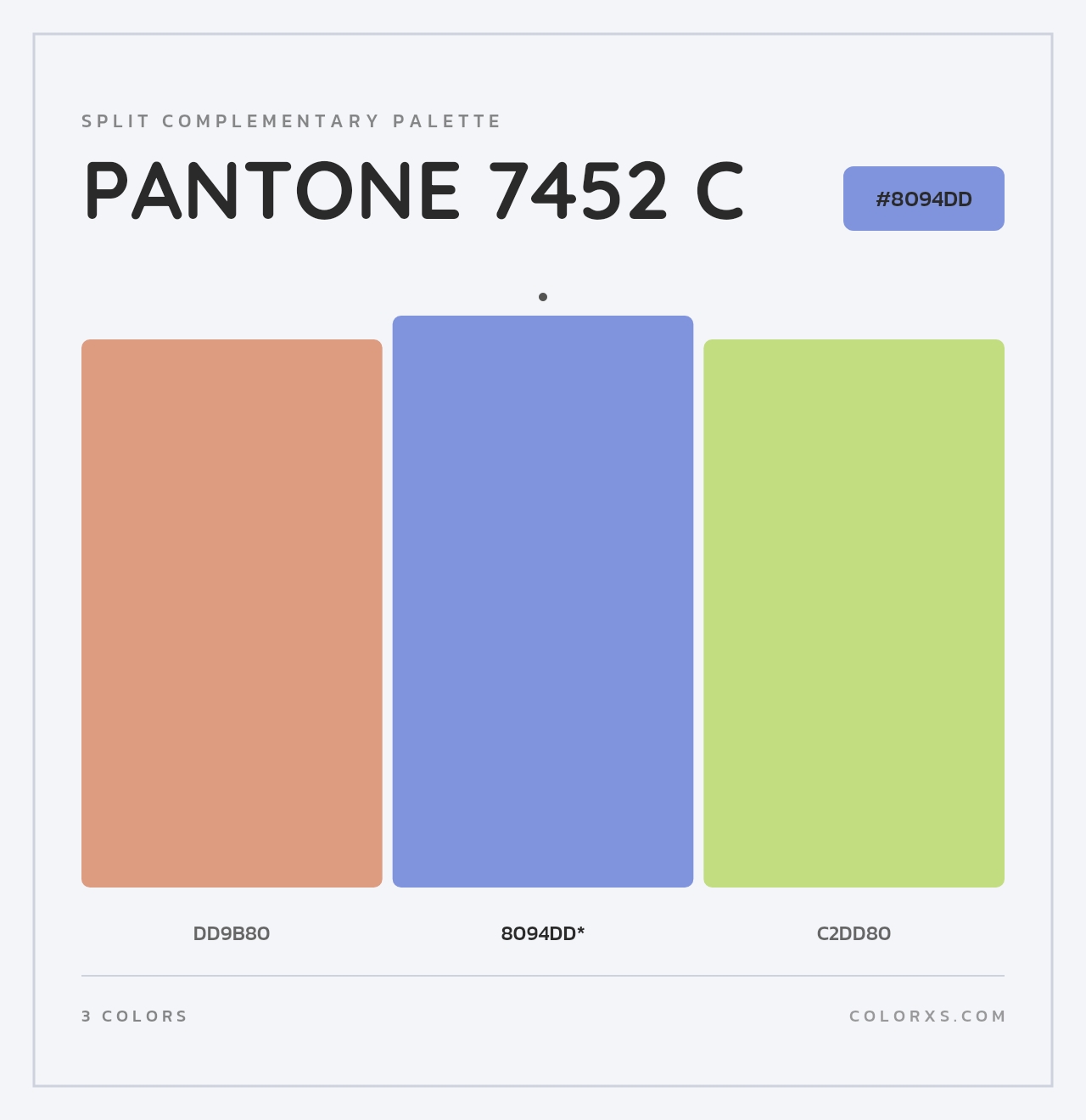 PANTONE 7452 C - Split-Complementary Color Palette