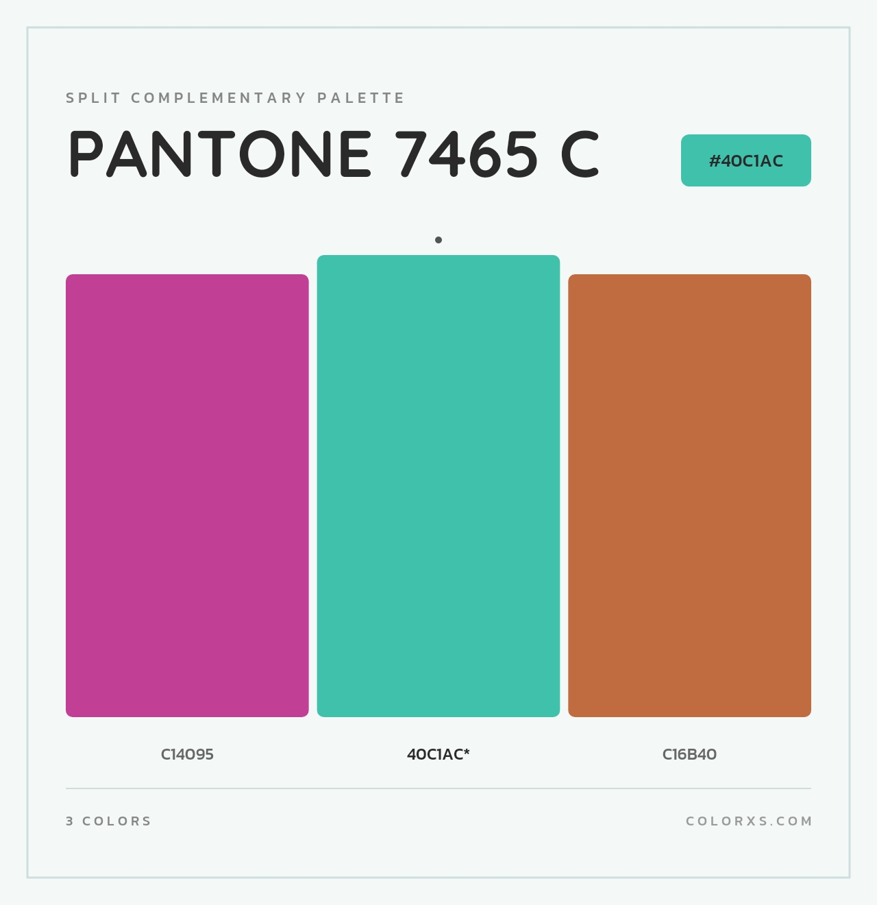 PANTONE 7465 C - Split-Complementary Color Palette