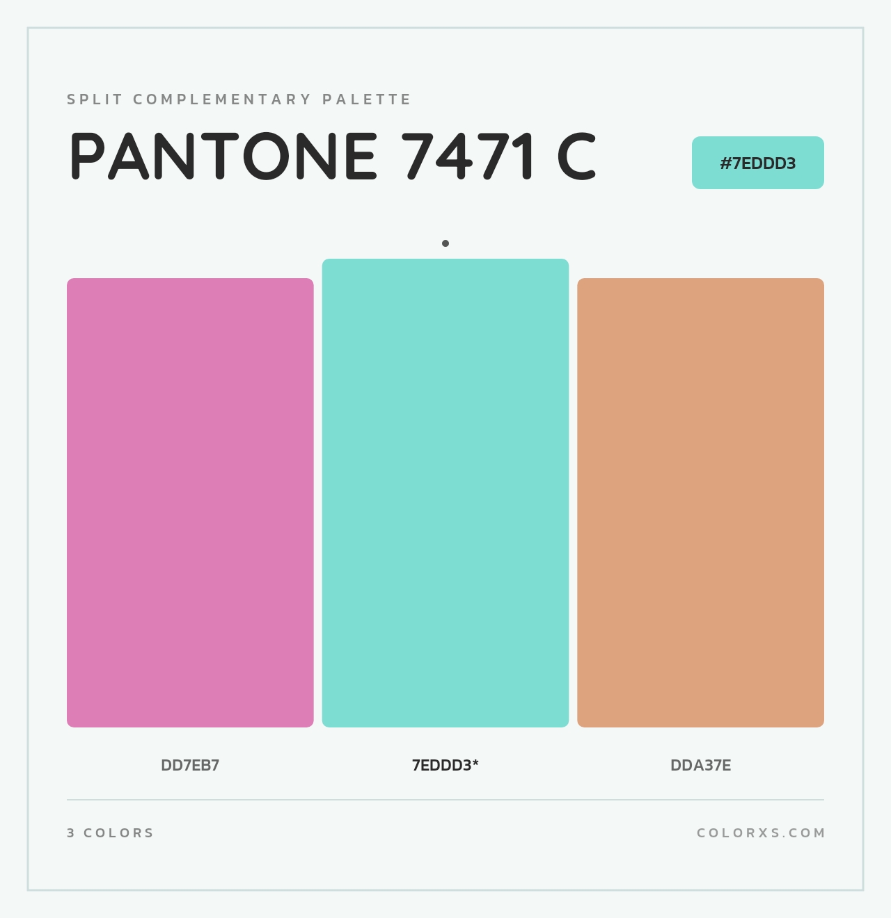PANTONE 7471 C - Split-Complementary Color Palette