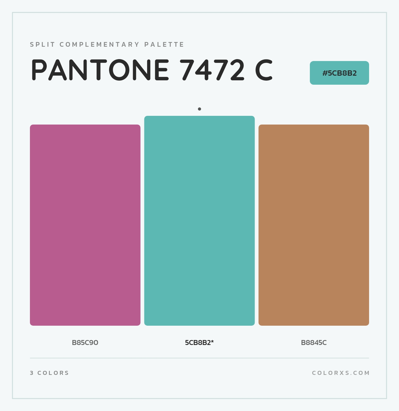 PANTONE 7472 C - Split-Complementary Color Palette