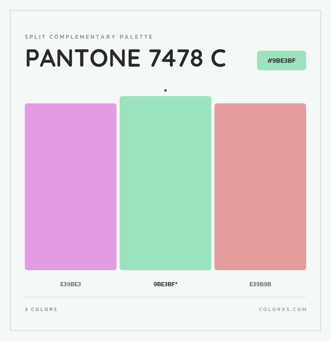 PANTONE 7478 C - Split-Complementary Color Palette