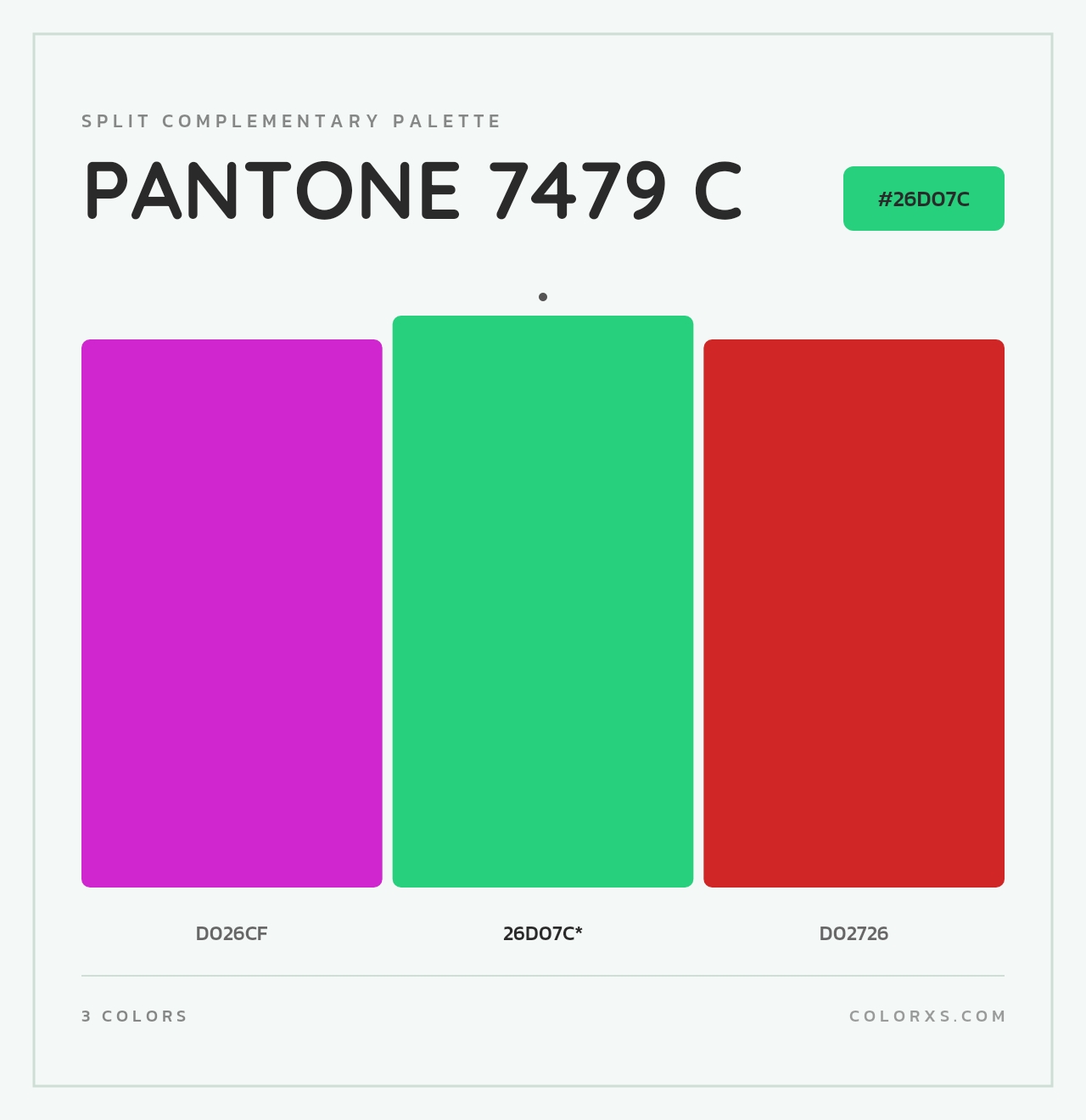 PANTONE 7479 C - Split-Complementary Color Palette
