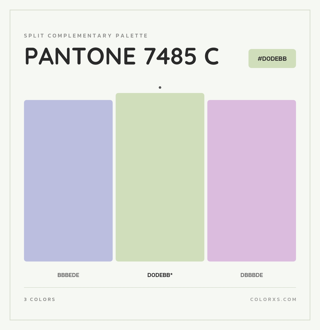PANTONE 7485 C - Split-Complementary Color Palette